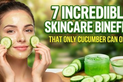 A woman relaxing with fresh cucumber slices over her eyes.