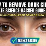 A woman gently applying a hydrating eye cream to her under-eye area in front of a brightly lit bathroom mirror.