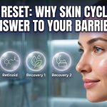 A minimalist flat lay of a cleanser