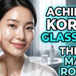 A radiant person with translucent glass skin reflecting soft studio light, highlighting a poreless and highly hydrated complexion