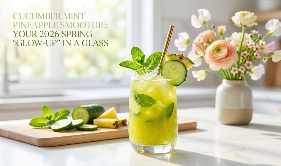 Hydrating Cucumber Mint Pineapple Smoothie