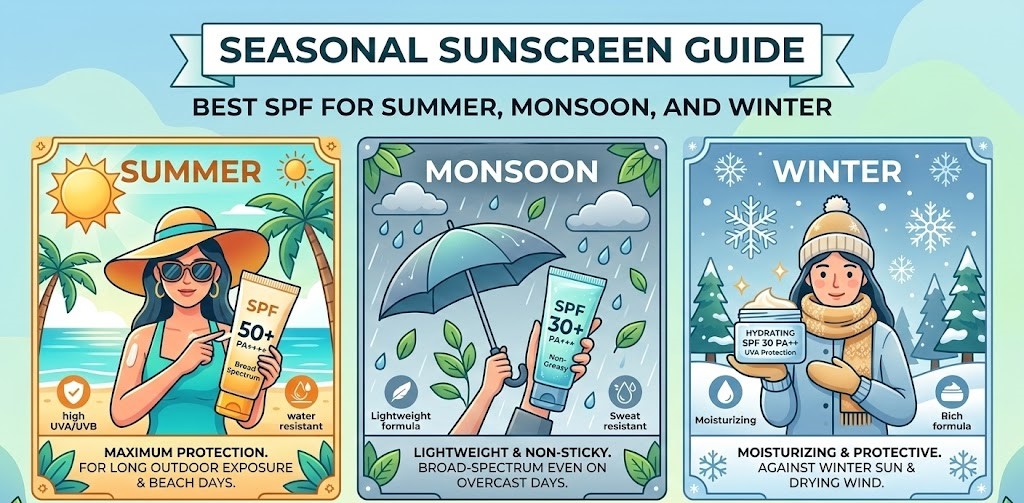 A person applying a lightweight gel sunscreen during a bright summer day.